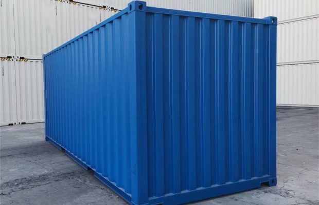 Rear of storage unit at angle photo